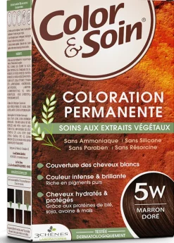 Color & soin coloration permanente marron doré 5W Les 3 chênes - 1 kit