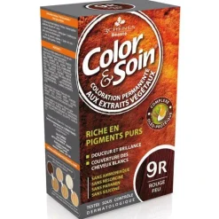 Color & soin coloration permanente Rouge feu 9R Les 3 chênes - 1 kit