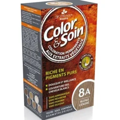 Color & soin coloration permanente Blond cendré 8A Les 3 chênes - 1 kit