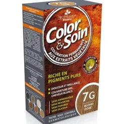 Color & soin coloration permanente Blond doré 7G Les 3 chênes - 1 kit