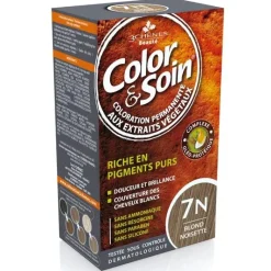 Color & soin coloration permanente Blond noisette 7N Les 3 chênes - 1 kit