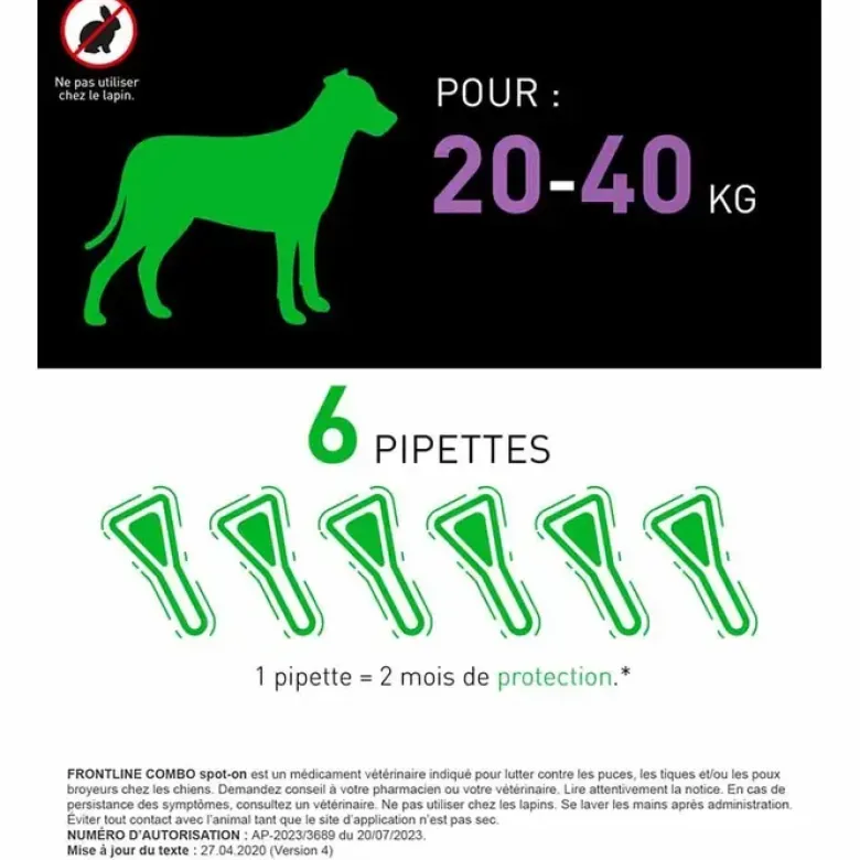 Combo Spot-On chien 20-40 kg Frontline