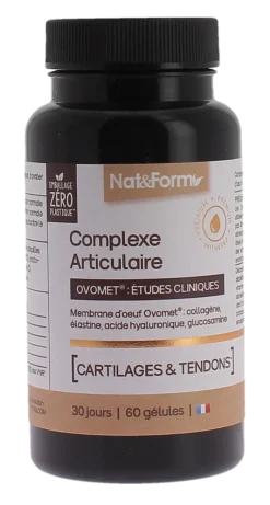 Complexe articulaire ovomet cartilages et tendons Nat&Form - pot de 60 gélules
