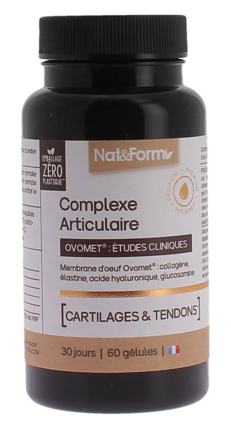 Complexe articulaire ovomet cartilages et tendons Nat&Form - pot de 60 gélules
