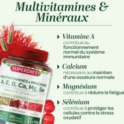 Complexe multivitamines et minéraux Super Diet - pot de 150 gélules