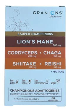 Complexe 6 super champignons Granions - boite de 60 comprimés