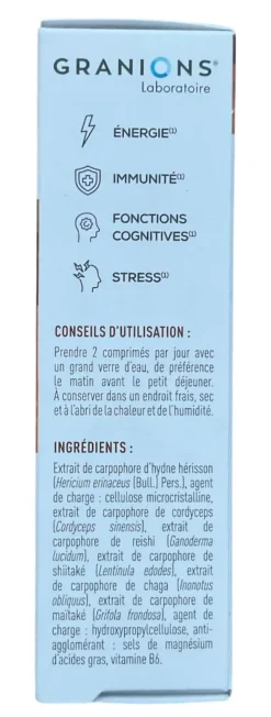 Complexe 6 super champignons Granions - boite de 60 comprimés
