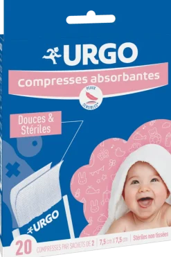 Compresses absorbantes Urgo - compresses par sachets de 2 7,5cmX7,5cm