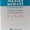 Compresses hémostatiques et cicatrisantes 5x5 cm algostéril Brothier - boite de 10 compresses