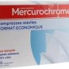 Compresses stériles coton format économique Mercurochrome - boite de 60 compresses