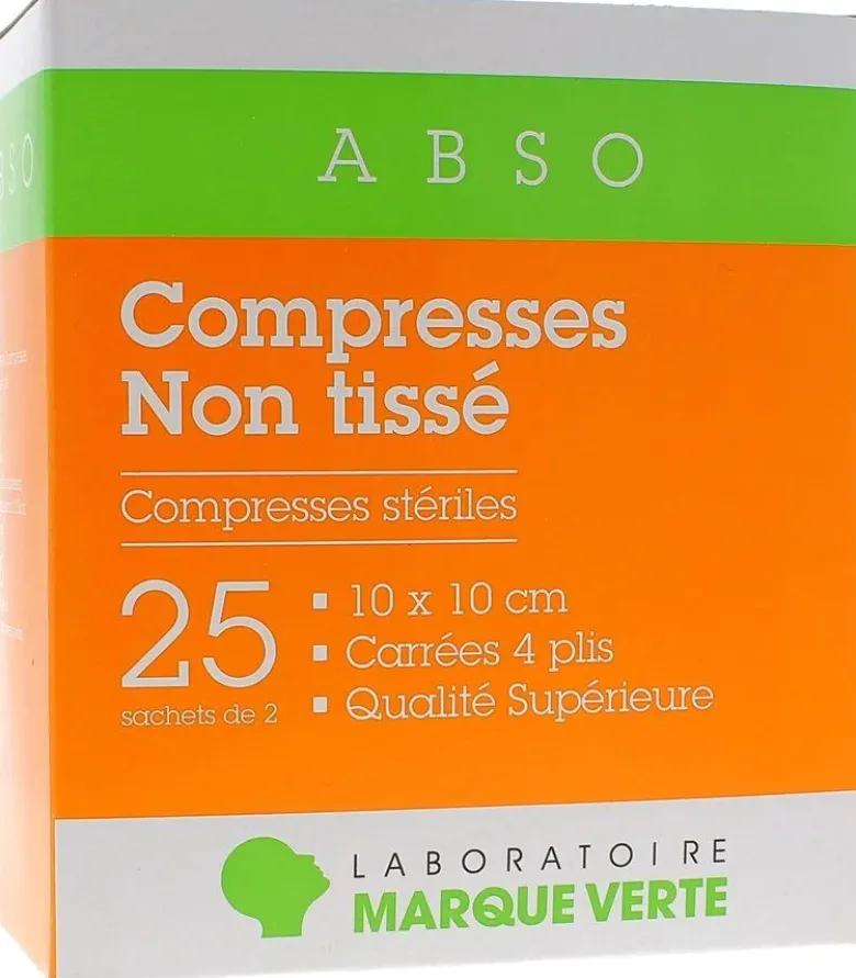 Compresses stériles non tissé Marque Verte