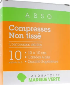Compresses stériles non tissé Marque Verte