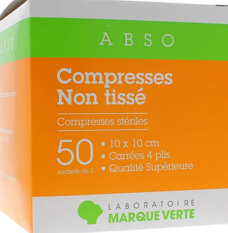 Compresses stériles non tissé Marque Verte