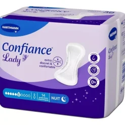 Confiance Lady Protections anatomiques nuit 6 gouttes Hartmann - sachet de 14 protections absorbantes