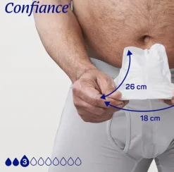 Confiance Men protections anatomiques 3 gouttes Hartmann - sachet de 14 protections absorbantes