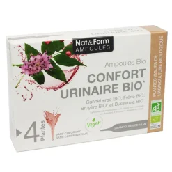 Confort urinaire bio Nat&Form - boite de 20 ampoules