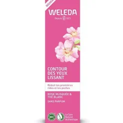 Contour des yeux lissant rose musquée et thé blanc Weleda - tube de12ml