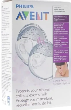Coquille d'allaitement confort Philips Avent - 6 coquilles d'allaitement