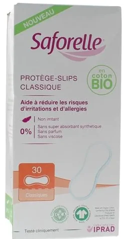 Coton protect protège-slips Saforelle - boite de 30 protège-slips