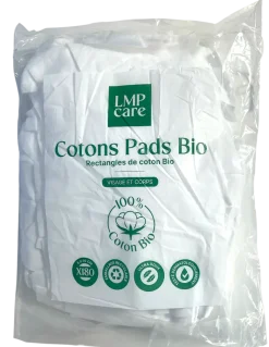 Cotons pads BIO rectangles de coton LMP care - sachet de 180 cotons 8x10cm