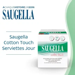Cotton touch serviette extra-fine avec ailettes jour Saugella