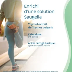 Cotton touch serviette extra-fine avec ailettes nuit Saugella