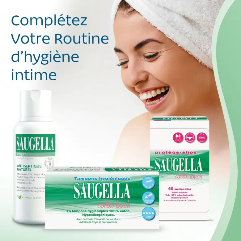 Cotton Touch Tampons hygiéniques super Saugella - boîte de 16 tampons