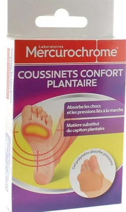 Coussinet confort plantaire Mercurochrome - Boite de 2 coussinets