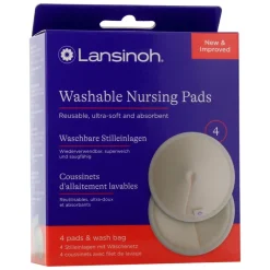 Coussinets d'allaitement lavables Lansinoh – 4 unités