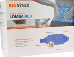 Coussin thermique chaud froid lombaire gel bille Kinecare - 17 x 43 cm
