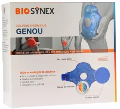 Coussin thermique genou Biosynex - un coussin thermique de 22x30cm