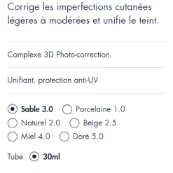 Couvrance fond de teint correcteur fluide Avène - Tube de 30 ml