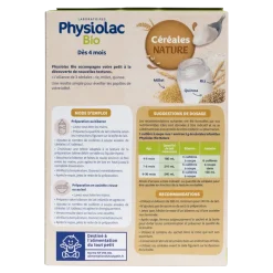 Céréales Bio Physiolac - Boite de 200 g