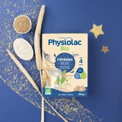 Céréales nuit bio dès 4 mois Physiolac - boîte de 200 g