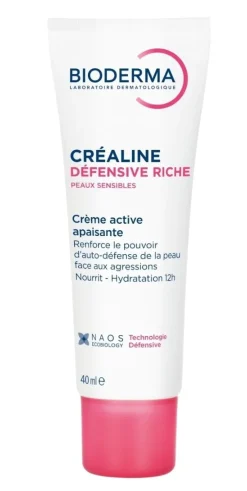 Créaline défensive riche crème active apaisante Bioderma - tube de 40ml