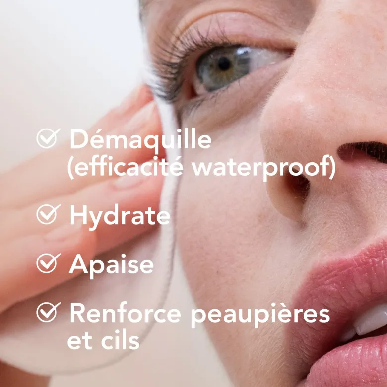 Créaline H2O yeux Biphase micellaire démaquillant waterproof Bioderma - flacon de 125 ml