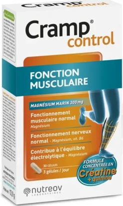 Cramp control fonction musculaire Nutreov - boite de 30 gélules