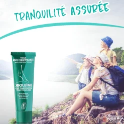 Crème anti-transpirante pieds Akileïne - tube de 75 ml