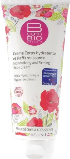 Crème corps hydratante et raffermissante BcomBIO - tube de 200 ml