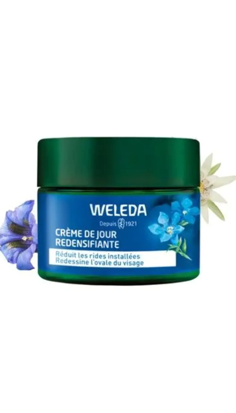 Crème de jour redensifiante Gentiane bleue & edelweiss Weleda - pot de 40 ml