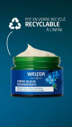 Crème de jour redensifiante Gentiane bleue & edelweiss Weleda - pot de 40 ml