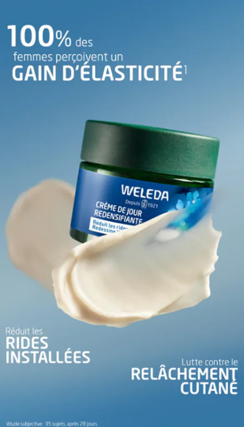Crème de jour redensifiante Gentiane bleue & edelweiss Weleda - pot de 40 ml