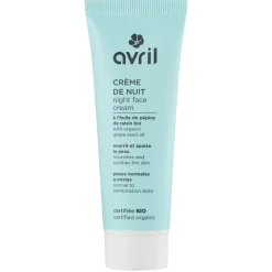 Crème de nuit peaux normales et mixtes bio Avril - tube 50 ml