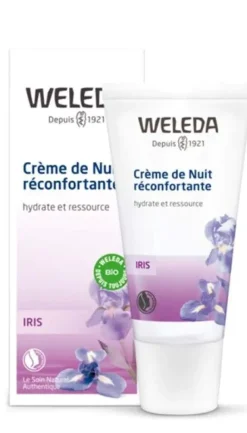 Crème de nuit réconfortante iris Weleda - tube de 30 ml