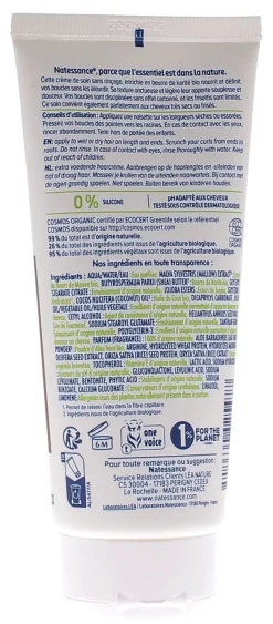 Crème de soin capillaire ultra-nourrissante karité bio Natessance - tube de 100ml