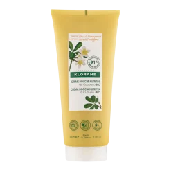 Crème douche nutritive au cupuaçu bio Fleur de Frangipanier Klorane - tube de 200 ml