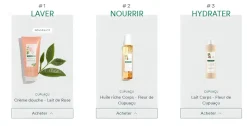 Crème douche nutritive au cupuaçu bio Lait de Rose Klorane - tube de 200 ml