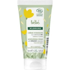 Crème hydratante bébé au calendula bio Klorane - tube de 50 ml