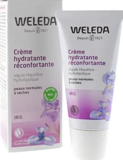 Crème hydratante réconfortante à l'Iris bio Weleda - tube de 30ml