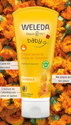 Crème lavante corps et cheveux Calendula Weleda bébé